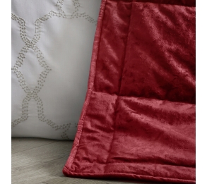 Concierge Claret Crushed Velvet Bedspread