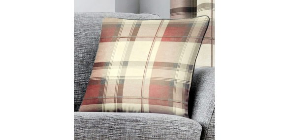 Balmoral Check - Blush Filled Cushion