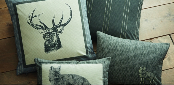 Connolly Check Square Charcoal Cushion Cover