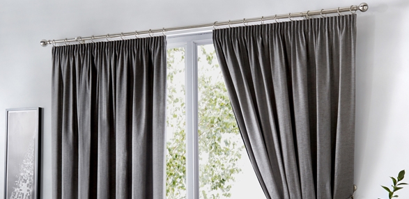 Dijon - Charcoal Blackout Curtains