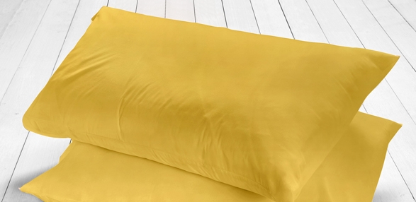 Racing Green - Ochre - Pair of Housewife Pillowcases