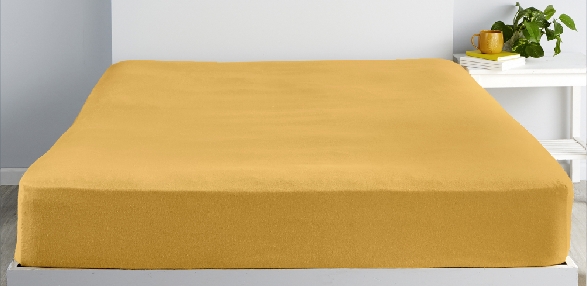 Brushed Fitted Sheets - Ochre