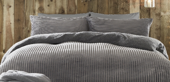 Ribbed Teddy Fleece Silver