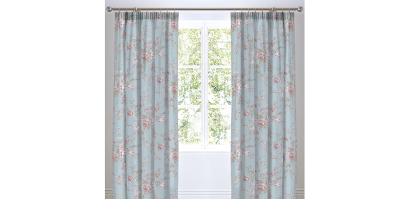 Saskia - Duck Egg Pencil Pleat Curtains