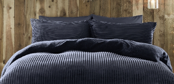 Ribbed Teddy Fleece Navy