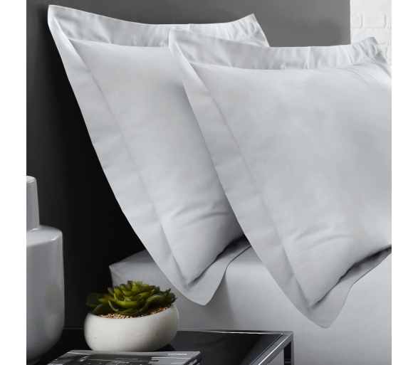 Silver - Oxford Pillowcase (Twin Pack)