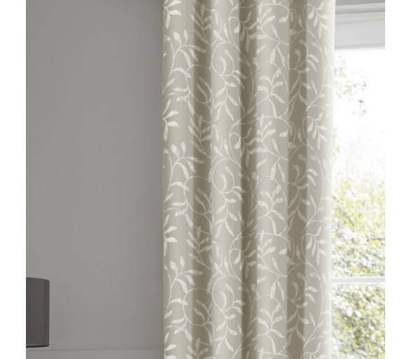 Alexa Linen -  Lined Eyelet Curtains