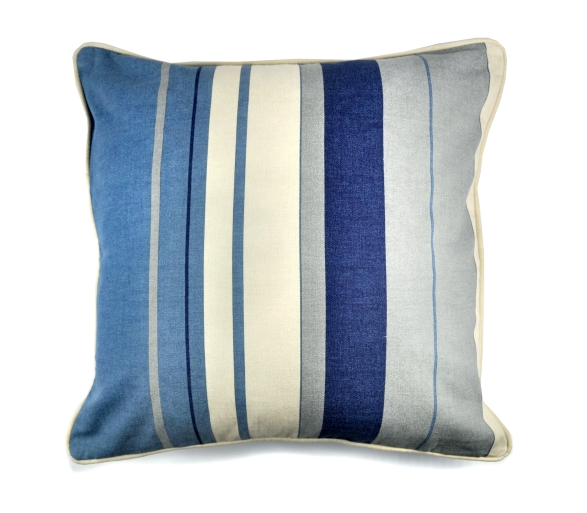 Whitworth Stripe - Blue Filled Cushion