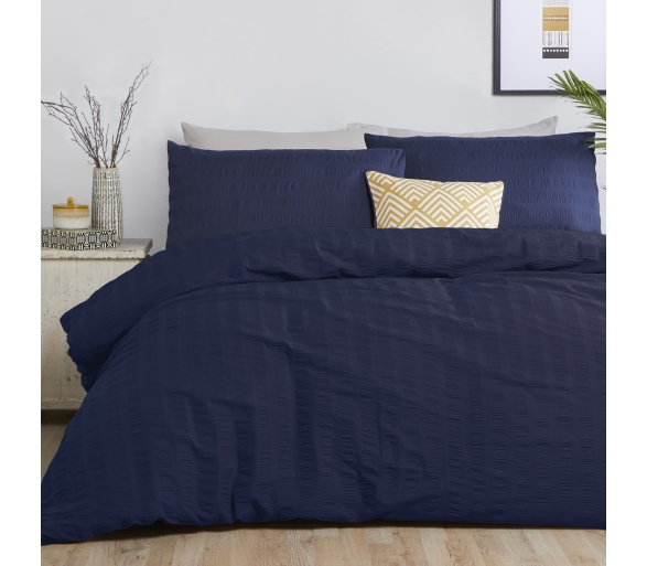 Seersucker - Navy Bedding