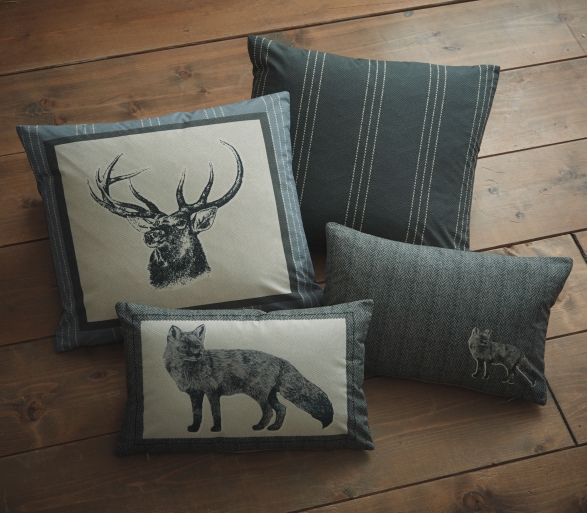 Connolly Check Square Charcoal Cushion Cover