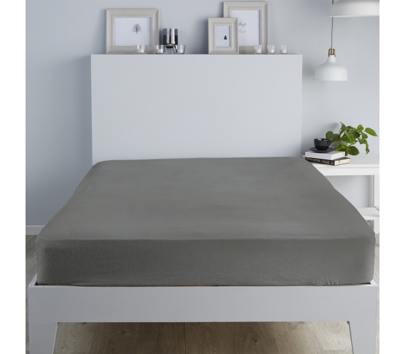 Brushed Fitted Sheets - Charcoal