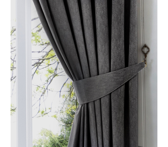 Dijon - Charcoal Curtain Tiebacks