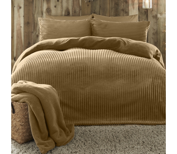 Ribbed Teddy Fleece Ochre