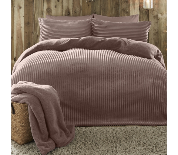Ribbed Teddy Fleece Blush