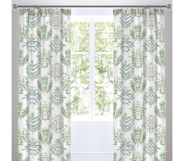Emily - Green Pencil Pleat Curtains