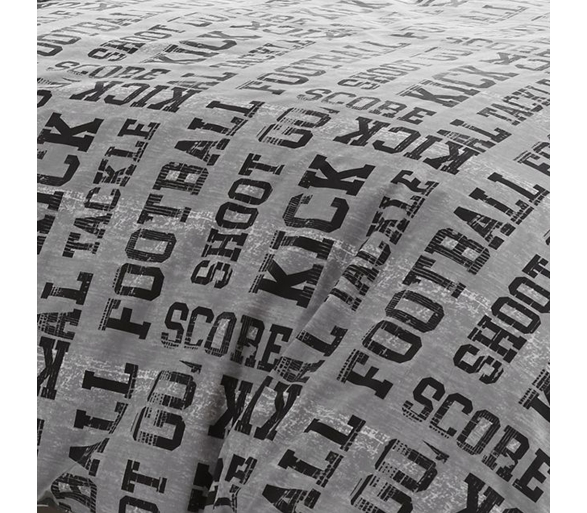 Football Grey Fitted Sheet