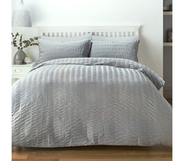 Seersucker - Grey Bedding