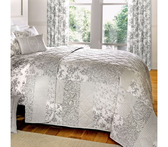 Malton Slate Reversible Bedspread