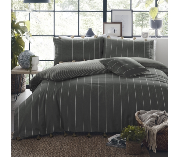 Delta Stripe - Slate Bedding