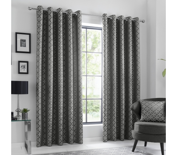 Oriental Squares - Charcoal