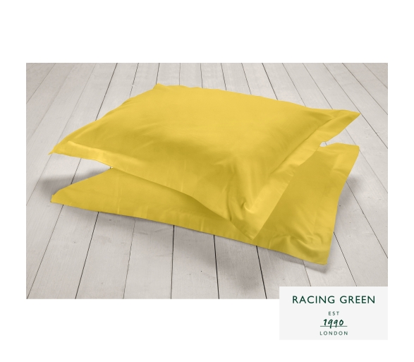 Racing Green - Ochre - Pair of Mock Oxford Pillowcases