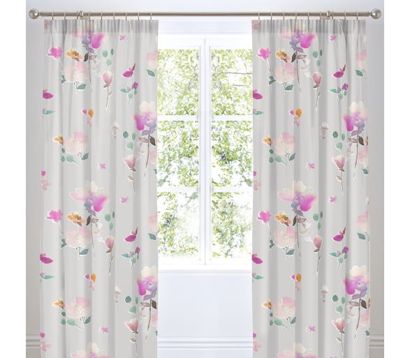 Jessica - Pink Pencil Pleat Curtains