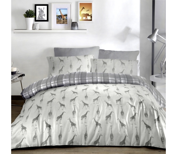 Giraffe - Charcoal Bedding