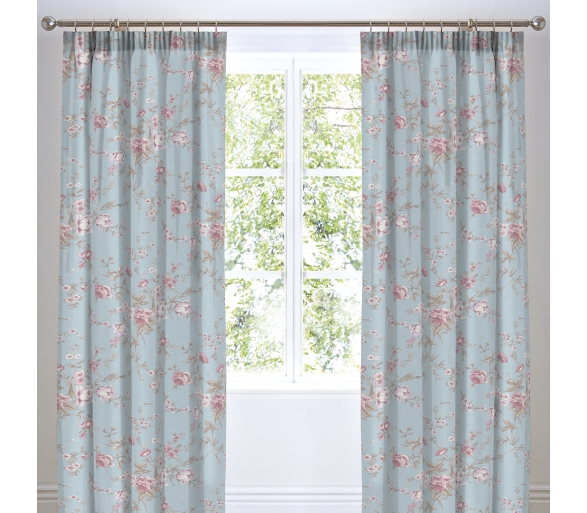 Saskia - Duck Egg Pencil Pleat Curtains