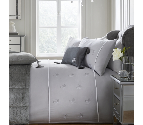Midnight At The Oasis - Grey Duvet Cover Set