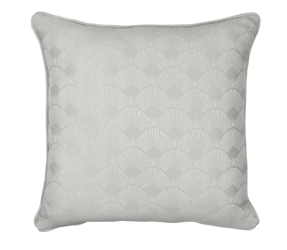 Nouveau Fan Silver - 43x43cm Filled Cushion