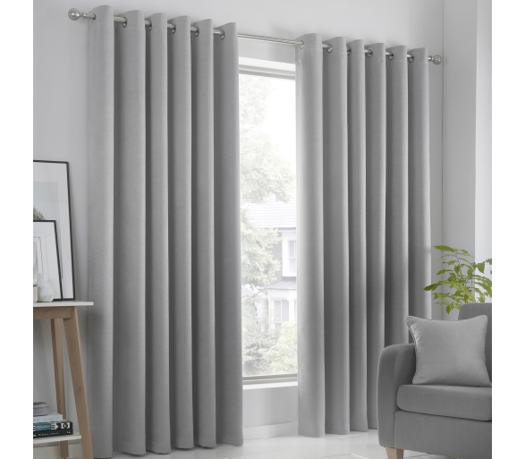 Strata - Silver Dimout Curtains